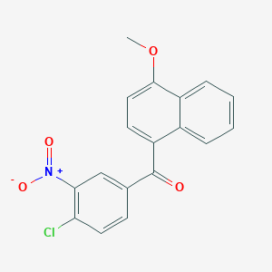 molecular formula C18H12ClNO4 B3668360 (4-Chloro-3-nitrophenyl)-(4-methoxynaphthalen-1-yl)methanone 