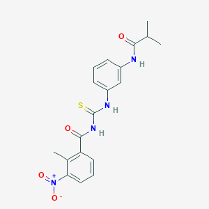 molecular formula C19H20N4O4S B3668366 N-({[3-(isobutyrylamino)phenyl]amino}carbonothioyl)-2-methyl-3-nitrobenzamide 