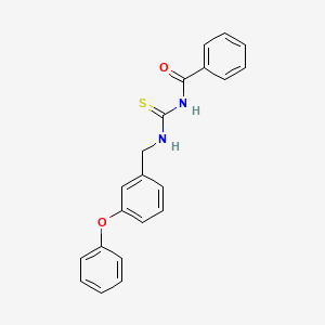 molecular formula C21H18N2O2S B3668379 N-[(3-phenoxybenzyl)carbamothioyl]benzamide 