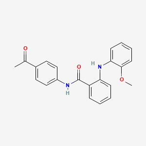 molecular formula C22H20N2O3 B3668463 N-(4-acetylphenyl)-2-(2-methoxyanilino)benzamide 