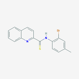 molecular formula C17H13BrN2S B3668706 N-(2-bromo-4-methylphenyl)-2-quinolinecarbothioamide 