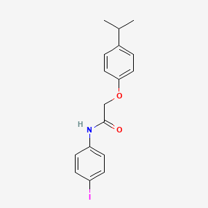 molecular formula C17H18INO2 B3668999 N-(4-iodophenyl)-2-[4-(propan-2-yl)phenoxy]acetamide 