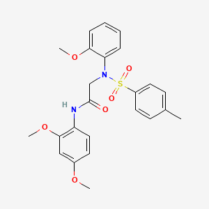 molecular formula C24H26N2O6S B3669031 N-(2,4-DIMETHOXYPHENYL)-2-[N-(2-METHOXYPHENYL)4-METHYLBENZENESULFONAMIDO]ACETAMIDE 