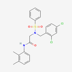molecular formula C23H22Cl2N2O3S B3669074 N~2~-(2,4-dichlorobenzyl)-N-(2,3-dimethylphenyl)-N~2~-(phenylsulfonyl)glycinamide 