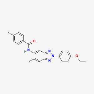 molecular formula C23H22N4O2 B3669113 N-[2-(4-ethoxyphenyl)-6-methyl-2H-benzotriazol-5-yl]-4-methylbenzamide 
