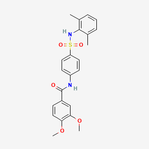 molecular formula C23H24N2O5S B3669325 N-(4-{[(2,6-dimethylphenyl)amino]sulfonyl}phenyl)-3,4-dimethoxybenzamide 
