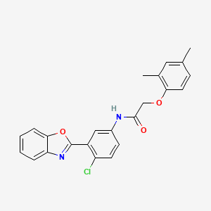 molecular formula C23H19ClN2O3 B3669454 N-[3-(1,3-benzoxazol-2-yl)-4-chlorophenyl]-2-(2,4-dimethylphenoxy)acetamide 