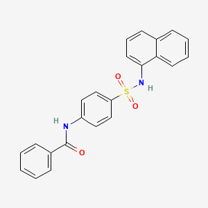 molecular formula C23H18N2O3S B3669483 N-[4-(naphthalen-1-ylsulfamoyl)phenyl]benzamide 