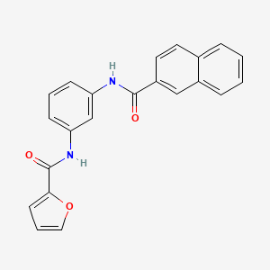 molecular formula C22H16N2O3 B3669515 N-[3-(2-naphthoylamino)phenyl]-2-furamide 