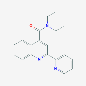 molecular formula C19H19N3O B3669556 N,N-diethyl-2-(pyridin-2-yl)quinoline-4-carboxamide 