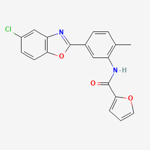 molecular formula C19H13ClN2O3 B3669722 N-[5-(5-chloro-1,3-benzoxazol-2-yl)-2-methylphenyl]-2-furamide 