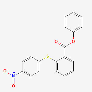 molecular formula C19H13NO4S B3669818 phenyl 2-[(4-nitrophenyl)thio]benzoate 
