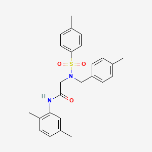 molecular formula C25H28N2O3S B3669846 N-(2,5-dimethylphenyl)-2-[(4-methylphenyl)methyl-(4-methylphenyl)sulfonylamino]acetamide 