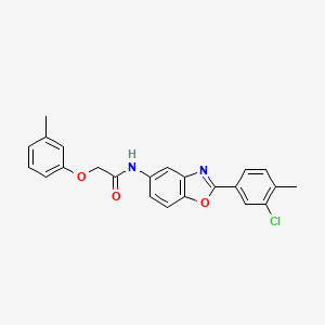 molecular formula C23H19ClN2O3 B3669925 N-[2-(3-chloro-4-methylphenyl)-1,3-benzoxazol-5-yl]-2-(3-methylphenoxy)acetamide 