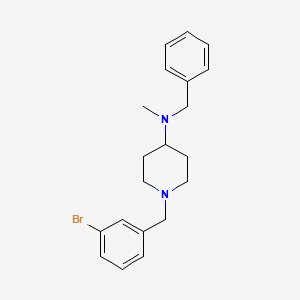 molecular formula C20H25BrN2 B3670045 N-benzyl-1-[(3-bromophenyl)methyl]-N-methylpiperidin-4-amine 