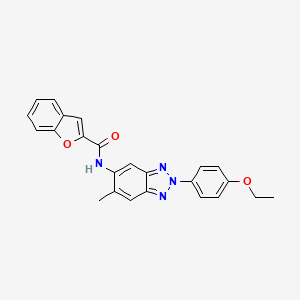 molecular formula C24H20N4O3 B3670098 N-[2-(4-ethoxyphenyl)-6-methyl-2H-benzotriazol-5-yl]-1-benzofuran-2-carboxamide 