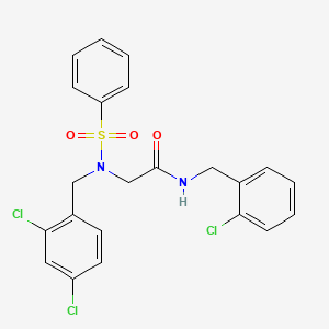molecular formula C22H19Cl3N2O3S B3670129 N-(2-chlorobenzyl)-N~2~-(2,4-dichlorobenzyl)-N~2~-(phenylsulfonyl)glycinamide 