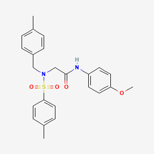 molecular formula C24H26N2O4S B3670685 N-(4-methoxyphenyl)-2-[(4-methylphenyl)methyl-(4-methylphenyl)sulfonylamino]acetamide 