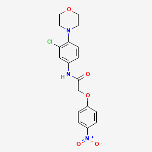 molecular formula C18H18ClN3O5 B3670932 N-[3-chloro-4-(morpholin-4-yl)phenyl]-2-(4-nitrophenoxy)acetamide 