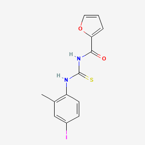 molecular formula C13H11IN2O2S B3671114 N-[(4-iodo-2-methylphenyl)carbamothioyl]furan-2-carboxamide 