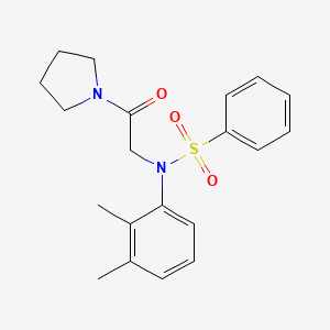 molecular formula C20H24N2O3S B3671132 N-(2,3-dimethylphenyl)-N-(2-oxo-2-pyrrolidin-1-ylethyl)benzenesulfonamide 