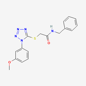 molecular formula C17H17N5O2S B3671391 N-benzyl-2-[1-(3-methoxyphenyl)tetrazol-5-yl]sulfanylacetamide 
