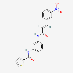 molecular formula C20H15N3O4S B3671420 N-(3-{[3-(3-nitrophenyl)acryloyl]amino}phenyl)-2-thiophenecarboxamide 