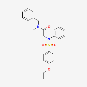 molecular formula C24H26N2O4S B3671437 N-BENZYL-N-METHYL-2-(N-PHENYL4-ETHOXYBENZENESULFONAMIDO)ACETAMIDE 