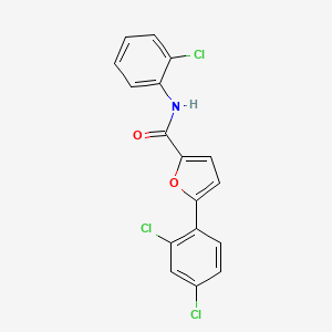 molecular formula C17H10Cl3NO2 B3671499 N-(2-chlorophenyl)-5-(2,4-dichlorophenyl)furan-2-carboxamide 
