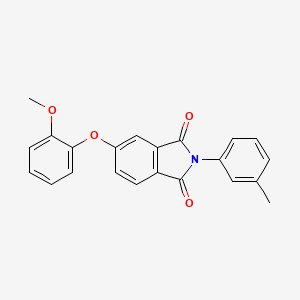 molecular formula C22H17NO4 B3671611 5-(2-Methoxyphenoxy)-2-(3-methylphenyl)isoindole-1,3-dione 