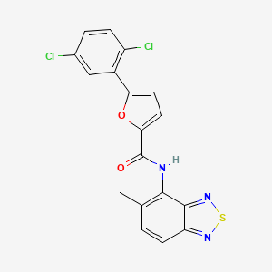 molecular formula C18H11Cl2N3O2S B3671663 5-(2,5-dichlorophenyl)-N-(5-methyl-2,1,3-benzothiadiazol-4-yl)furan-2-carboxamide 