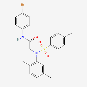 molecular formula C23H23BrN2O3S B3671666 N~1~-(4-bromophenyl)-N~2~-(2,5-dimethylphenyl)-N~2~-[(4-methylphenyl)sulfonyl]glycinamide 