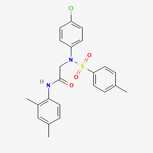 molecular formula C23H23ClN2O3S B3671682 N~2~-(4-chlorophenyl)-N~1~-(2,4-dimethylphenyl)-N~2~-[(4-methylphenyl)sulfonyl]glycinamide 