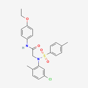 molecular formula C24H25ClN2O4S B3671708 N~2~-(5-chloro-2-methylphenyl)-N~1~-(4-ethoxyphenyl)-N~2~-[(4-methylphenyl)sulfonyl]glycinamide 
