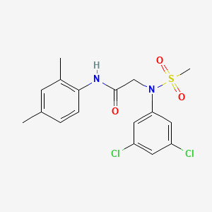 molecular formula C17H18Cl2N2O3S B3671732 N~2~-(3,5-dichlorophenyl)-N~1~-(2,4-dimethylphenyl)-N~2~-(methylsulfonyl)glycinamide CAS No. 425609-98-9