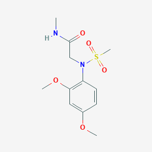 molecular formula C12H18N2O5S B3671802 2-(2,4-dimethoxy-N-methylsulfonylanilino)-N-methylacetamide 