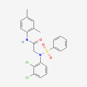 molecular formula C22H20Cl2N2O3S B3671979 N~2~-(2,3-dichlorophenyl)-N~1~-(2,4-dimethylphenyl)-N~2~-(phenylsulfonyl)glycinamide 