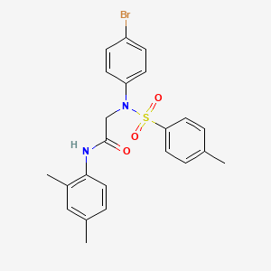 molecular formula C23H23BrN2O3S B3672012 N~2~-(4-bromophenyl)-N~1~-(2,4-dimethylphenyl)-N~2~-[(4-methylphenyl)sulfonyl]glycinamide 