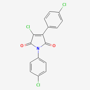 molecular formula C16H8Cl3NO2 B3672053 3-Chloro-1,4-bis(4-chlorophenyl)pyrrole-2,5-dione 