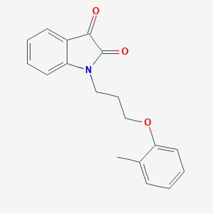 molecular formula C18H17NO3 B367206 1-(3-(o-Tolyloxy)propyl)indoline-2,3-dione CAS No. 797780-74-6