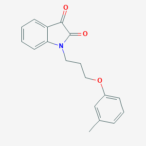 molecular formula C18H17NO3 B367208 1-(3-(m-Tolyloxy)propyl)indoline-2,3-dione CAS No. 842957-31-7