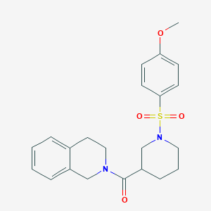 molecular formula C22H26N2O4S B367222 3,4-dihydroisoquinolin-2(1H)-yl{1-[(4-methoxyphenyl)sulfonyl]piperidin-3-yl}methanone CAS No. 524675-50-1