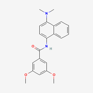 molecular formula C21H22N2O3 B3672266 N-[4-(dimethylamino)naphthalen-1-yl]-3,5-dimethoxybenzamide 