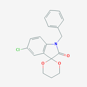 molecular formula C18H16ClNO3 B367229 1'-Benzyl-5'-chlorospiro[1,3-dioxane-2,3'-indole]-2'-one CAS No. 853751-68-5