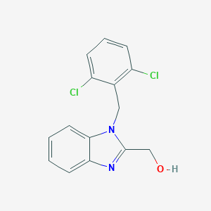 molecular formula C15H12Cl2N2O B367230 (1-(2,6-dichlorobenzyl)-1H-benzimidazol-2-yl)methanol CAS No. 839681-23-1