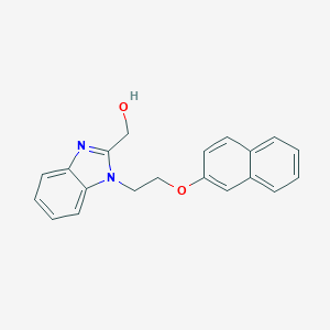 molecular formula C20H18N2O2 B367231 [1-(2-(2-Naphthyloxy)ethyl)benzimidazol-2-yl]methan-1-ol CAS No. 882358-45-4