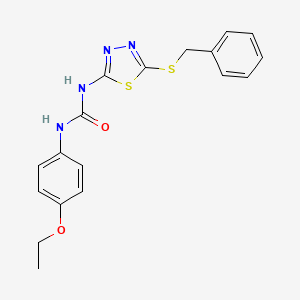molecular formula C18H18N4O2S2 B3672333 1-(5-Benzylsulfanyl-1,3,4-thiadiazol-2-yl)-3-(4-ethoxyphenyl)urea 