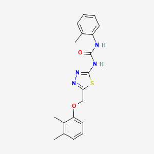 molecular formula C19H20N4O2S B3672377 N-{5-[(2,3-dimethylphenoxy)methyl]-1,3,4-thiadiazol-2-yl}-N'-(2-methylphenyl)urea 