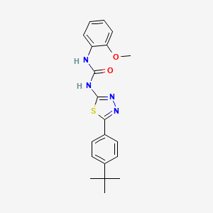 molecular formula C20H22N4O2S B3672394 N-[5-(4-tert-butylphenyl)-1,3,4-thiadiazol-2-yl]-N'-(2-methoxyphenyl)urea 