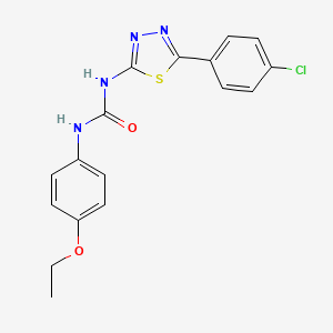 molecular formula C17H15ClN4O2S B3672419 N-[5-(4-chlorophenyl)-1,3,4-thiadiazol-2-yl]-N'-(4-ethoxyphenyl)urea 